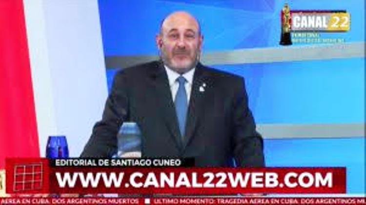 Santiago Cúneo y el lanzamiento del Canal 22