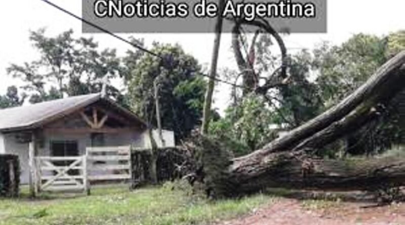 Una Cola de Tornado pasó por el Barrio de Los Pozos partido de Cañuelas.