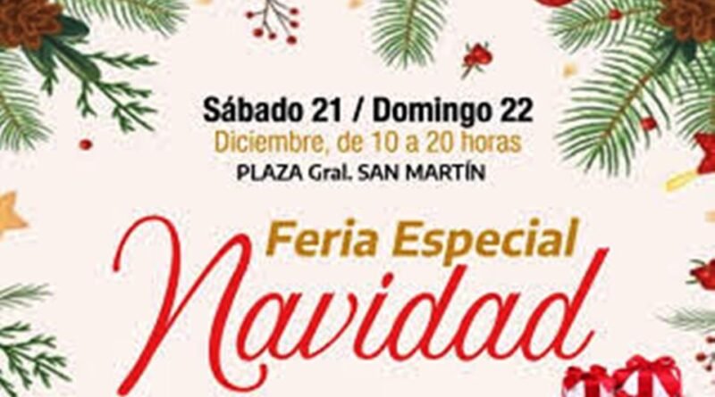 Cañuelas, Feria Especial de Navidad en plaza San Martín.