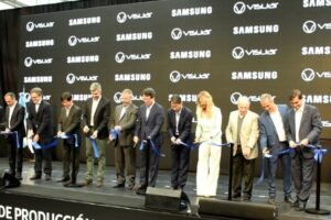 Cañuelas, se inauguro la planta de Heladeras de Visuar Samsung.