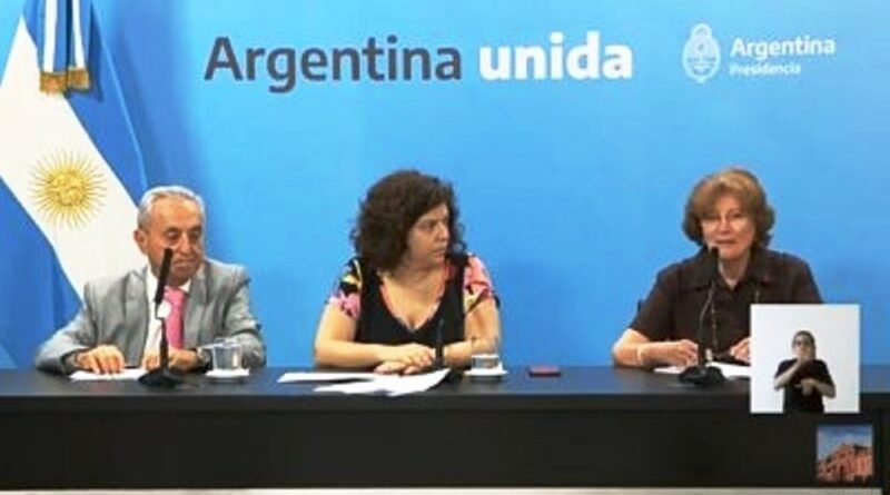 Casa Rosada, conferencia de Prensa del gobierno por el Coronavirus.