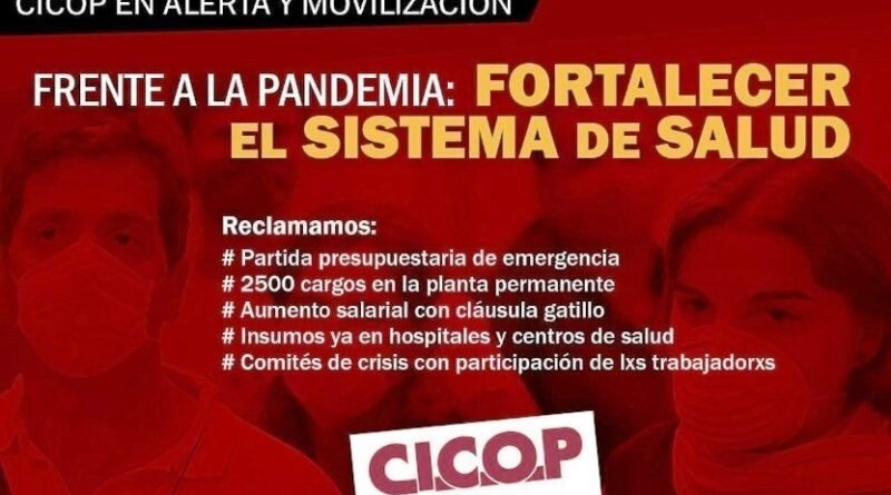 CICOP, Los trabajadores de la Salud tenemos que discutir la situación sanitaria y participar en las decisiones