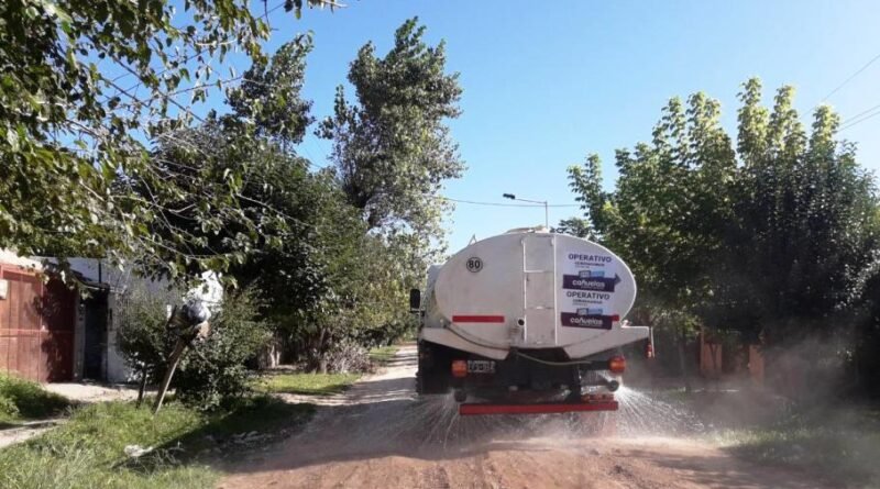 Cañuelas siguen los trabajos de desinfección  en todo el Partido de Cañuelas