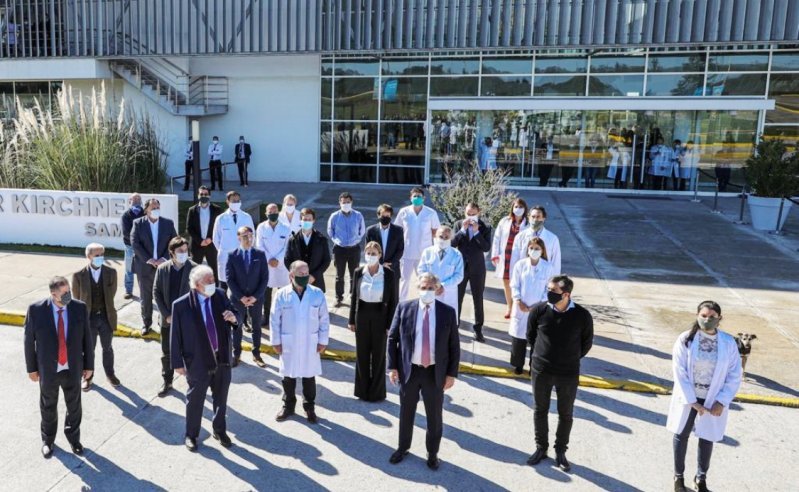 El Presidente Alberto Fernández  y el ministro de Salud recorrieron los nuevos hospitales de Cañuelas y Esteban Echeverría