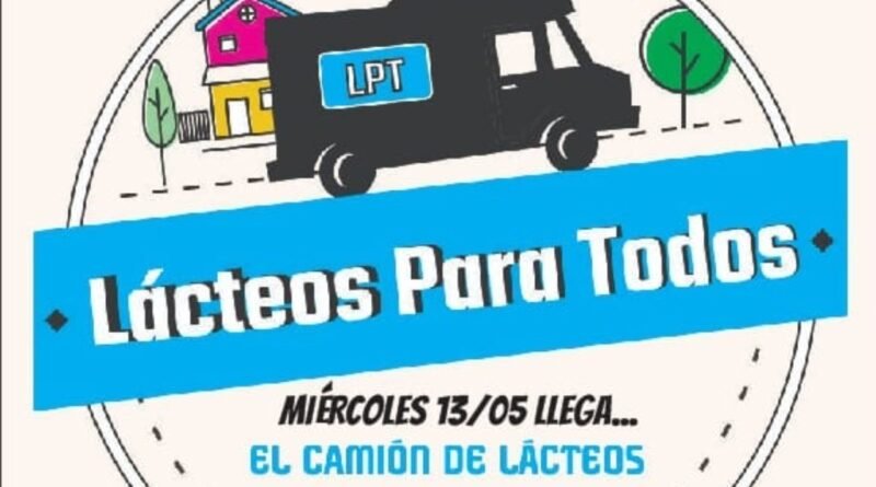 Cañuelas hoy miércoles 13 Barrio Libertad y el Barrio los Aromos, lácteos para todos a partir de las 9:00 horas.