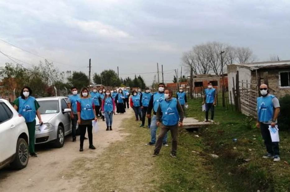  Cañuelas Máximo Paz  COVID-19: Funcionarios y concejales en campaña de concientización barrial.