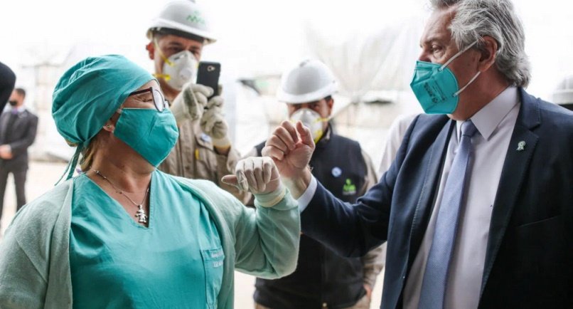El Presidente visitó Santiago del Estero en su primer recorrido por el interior del país desde el aislamiento social