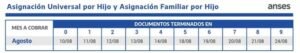 Anses: cronograma de pagos del mes de agosto.