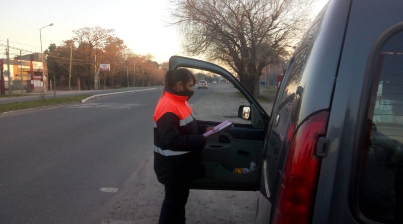 Cañuelas procedimiento positivo de alcoholemia 2.29, en la Finaco a cargo de las Inspectoras de Tránsito.