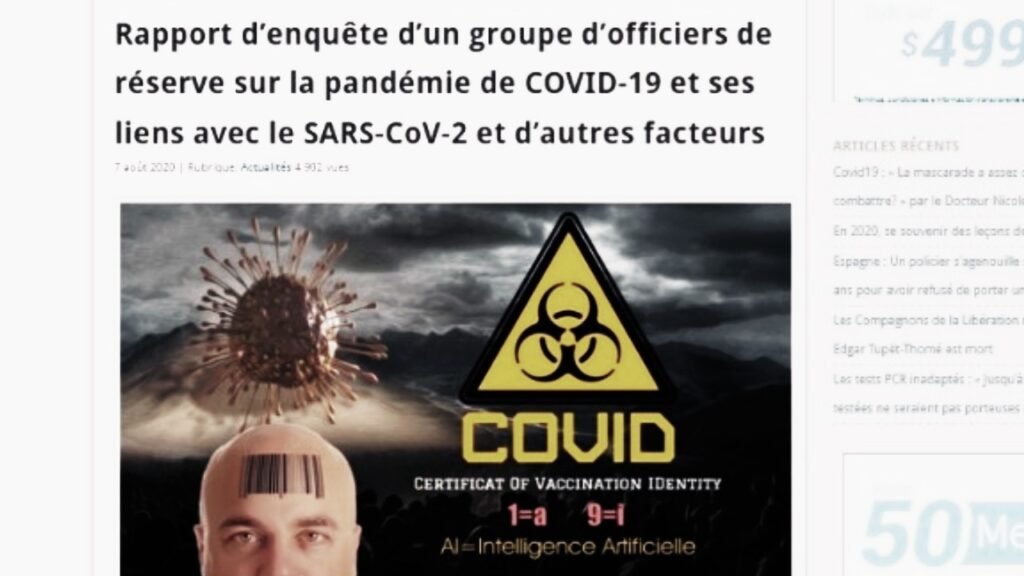 Alerta: Informe de investigación del grupo de oficiales de reserva del Ejercito Francés de la pandemia COVID-19