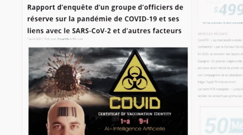 Alerta: Informe de investigación del grupo de oficiales de reserva del Ejercito Francés de la pandemia COVID-19