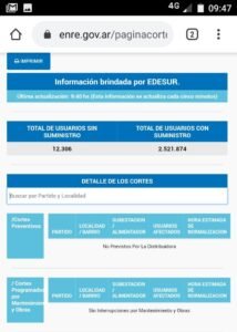 Edesur deja sin energía el partido de cañuelas de manera intencional, 4800 usuarios sin energía.