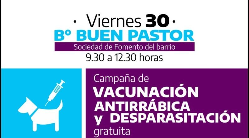 Cañuelas: Operativo de vacunación antirrábica en el barrio Buen Pastor.