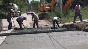 Cañuelas: finalizaron las tareas de bacheo en la esquina de Rawson y 25 de Mayo.