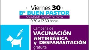 Cañuelas: Operativo de vacunación antirrábica en el barrio Buen Pastor.