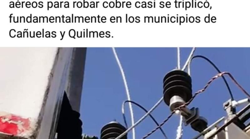Edesur Cañuelas: en comunicación Oficial, culpó a los Municipios de Cañuelas y el de Quilmes por el robo de los Transformadores.