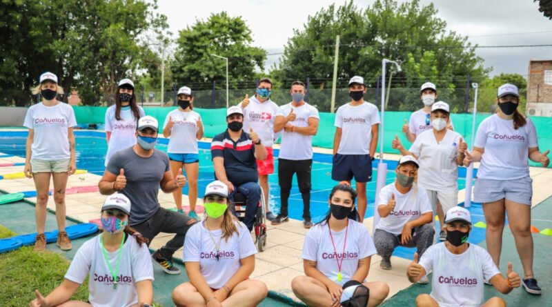 Cañuelas se inicio la Colonia de Vacaciones 2021 el la Pileta Municipal del  Barrio Libertad.