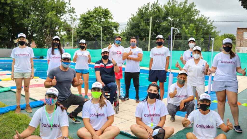 Cañuelas se inicio la Colonia de Vacaciones 2021 el la Pileta Municipal del  Barrio Libertad.