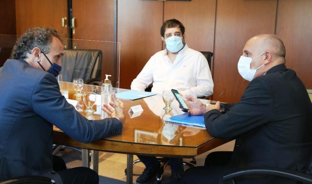 Guerrera, el ministro Katopodis y el intendente de San Martín se reunieron por el Plan de Modernización del Transporte Ferroviario