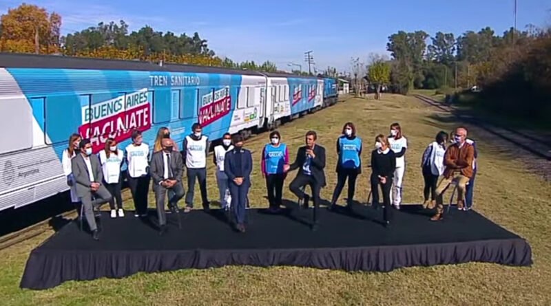 Cañuelas – Alexis Guerrera y Axel Kicillof presentan el tren sanitario para hisopados y vacunación.”