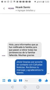Cañuelas, en el hospital cuenca néstor kirchner, aparecieron las pertenencias de la señora fallecida de covid-19 el sábado 15/05/2021.