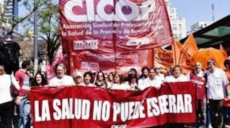 CICOP- Profesionales de la Salud convocan a una Jornada de Lucha para el jueves 1/7