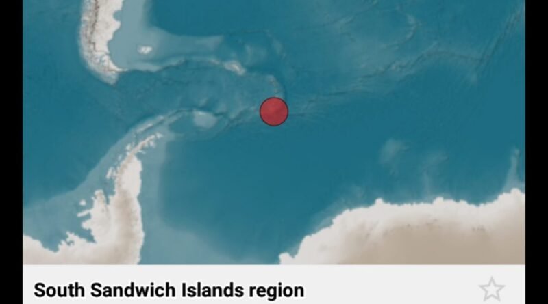 Atlántico Sur Islas Sandwich – sismo de 8.1 reducido a 6.3 escala de Richter Alerta.