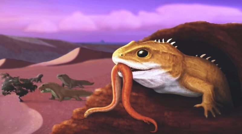 El más antiguo pariente delos TUATARAS del hemisferio Sur