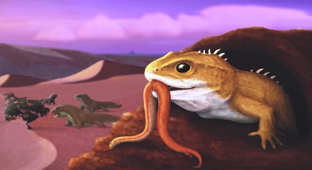 El más antiguo pariente delos TUATARAS del hemisferio Sur