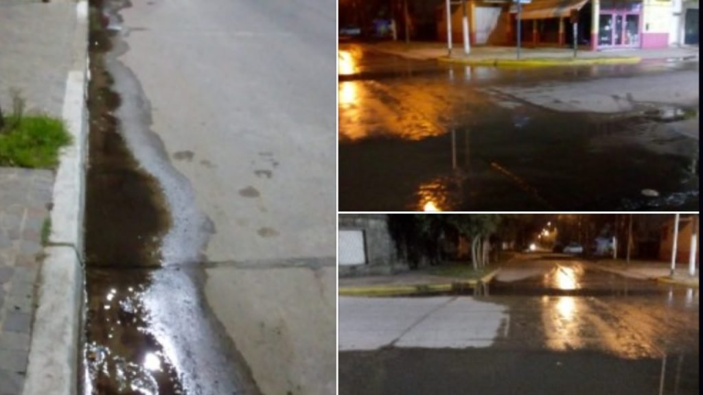 Cañuelas -  Una abundante perdida de agua  provocó de forma indirecta un accidente.