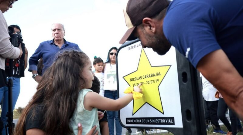 El Ministerio De Transporte Bonaerense Colocó Dos Estrellas Amarillas Donde Fallecieron Los Jóvenes Tras El Siniestro De Rubén “El Pepo” Castiñeiras