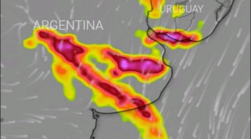 Alerta de Tormentas fuertes en la zona por el servicio meteorológico Nacional.