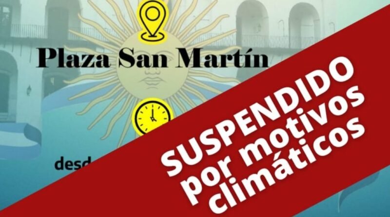 Cañuelas – Se suspendió el Festival del día de la patria este 25 de Mayo.