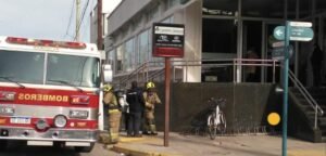 Cañuelas - Principio de incendio en el Banco Provincia, en el tablero eléctrico principal en el subsuelo.