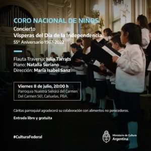 Cañuelas  parroquia nuestra sra. del carmen – concierto  el 8 de julio a las 20 hs. visperas del dia de la independencia”