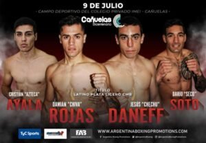 Cañuelas – jesús daneff frente a damián rojas por el título latino, hoy  sábado 9