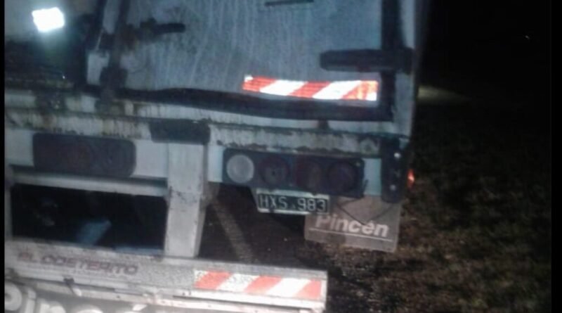 Cañuelas – Camión  choca a otro Camión en  el mismo sentido Ruta 3 km 86.