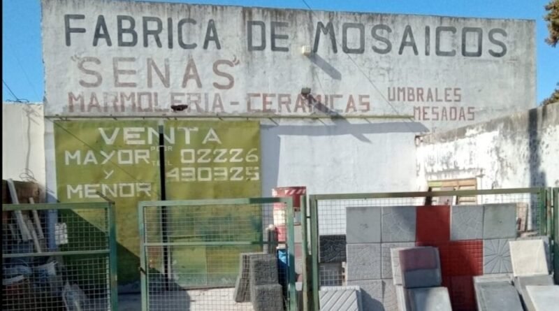 Cañuelas – Saquearon la Fábrica de Mosaicos Senas, Robaron todas las Herramientas.