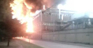 Cañuelas se incendia un depósito en la antigua celda del Molino
