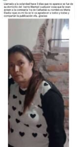 Cañuelas – se busca a eladia rojas torres de 47 del barrio libertad