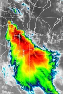 Alerta fuertes tormentas para la madrugada zona amba de este 17/12/2023.
