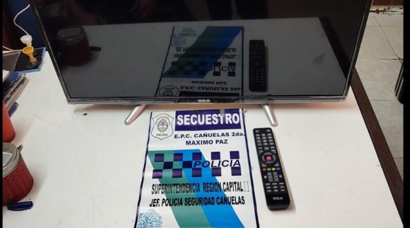 Máximo Paz Cañuelas – Detenido por robar un Televisor con un Frondoso prontuario.