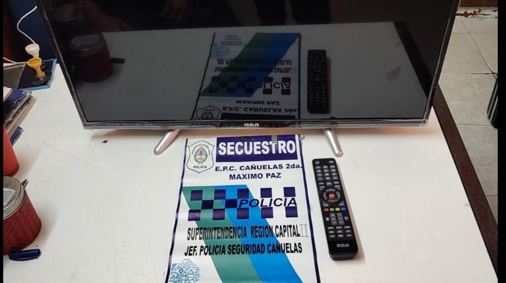 Máximo Paz Cañuelas - Detenido por robar un Televisor con un Frondoso prontuario.
