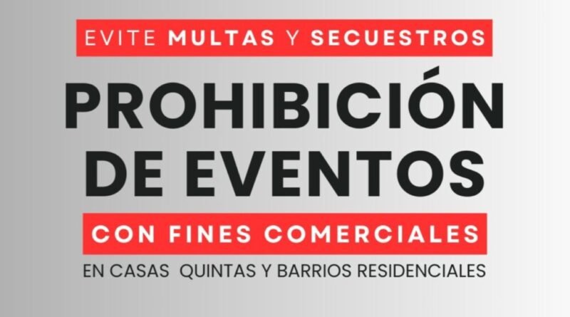 Cañuelas – Prohibición de Eventos Comerciales en Casas Quintas y Barrios Residenciales.