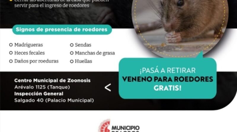 Lobos -Entregan Veneno Gratuito para el Control de Roedores.