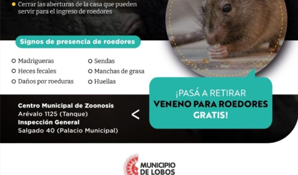 Lobos -Entregan Veneno Gratuito para el Control de Roedores.