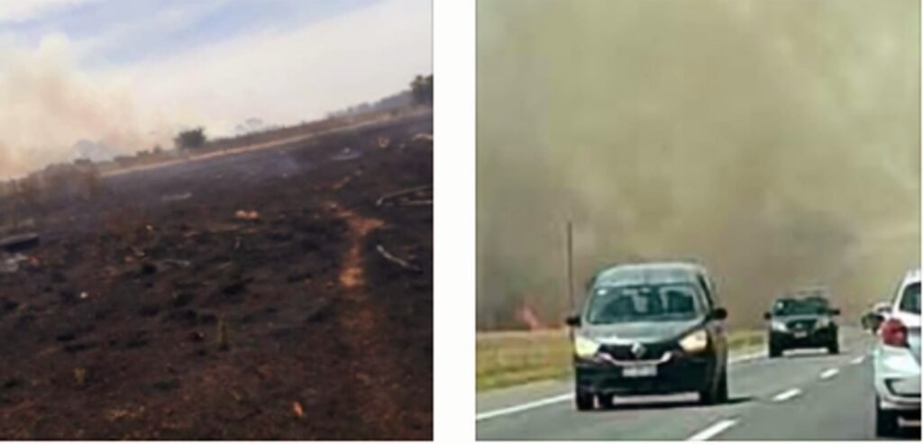 Cañuelas Incendios forestales simultáneos alarman Uribelarrea y Máximo Paz