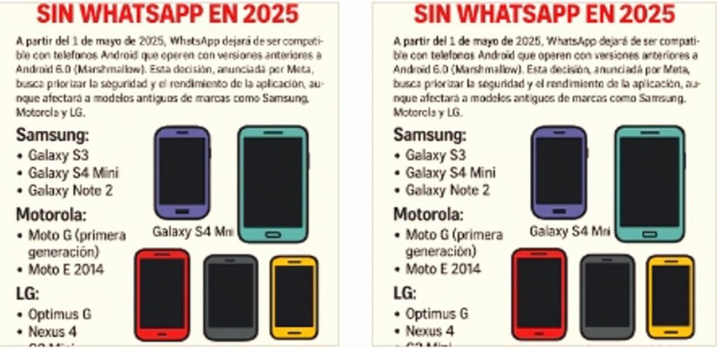 WhatsApp dejará de funcionar en estos celulares Android a partir del 1 de mayo de 2025