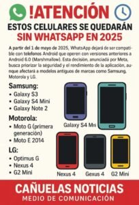WhatsApp dejará de funcionar en estos celulares Android a partir del 1 de mayo de 2025 - wp 1745776479583743951653690913289