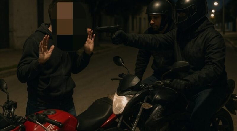 Cañuelas - Robo de moto mano armada y Delincuente choca un automóvil.